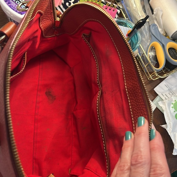 Dooney & Bourke Aubrey terra cotta pebbled Leather Satchel. - Picture 14 of 15